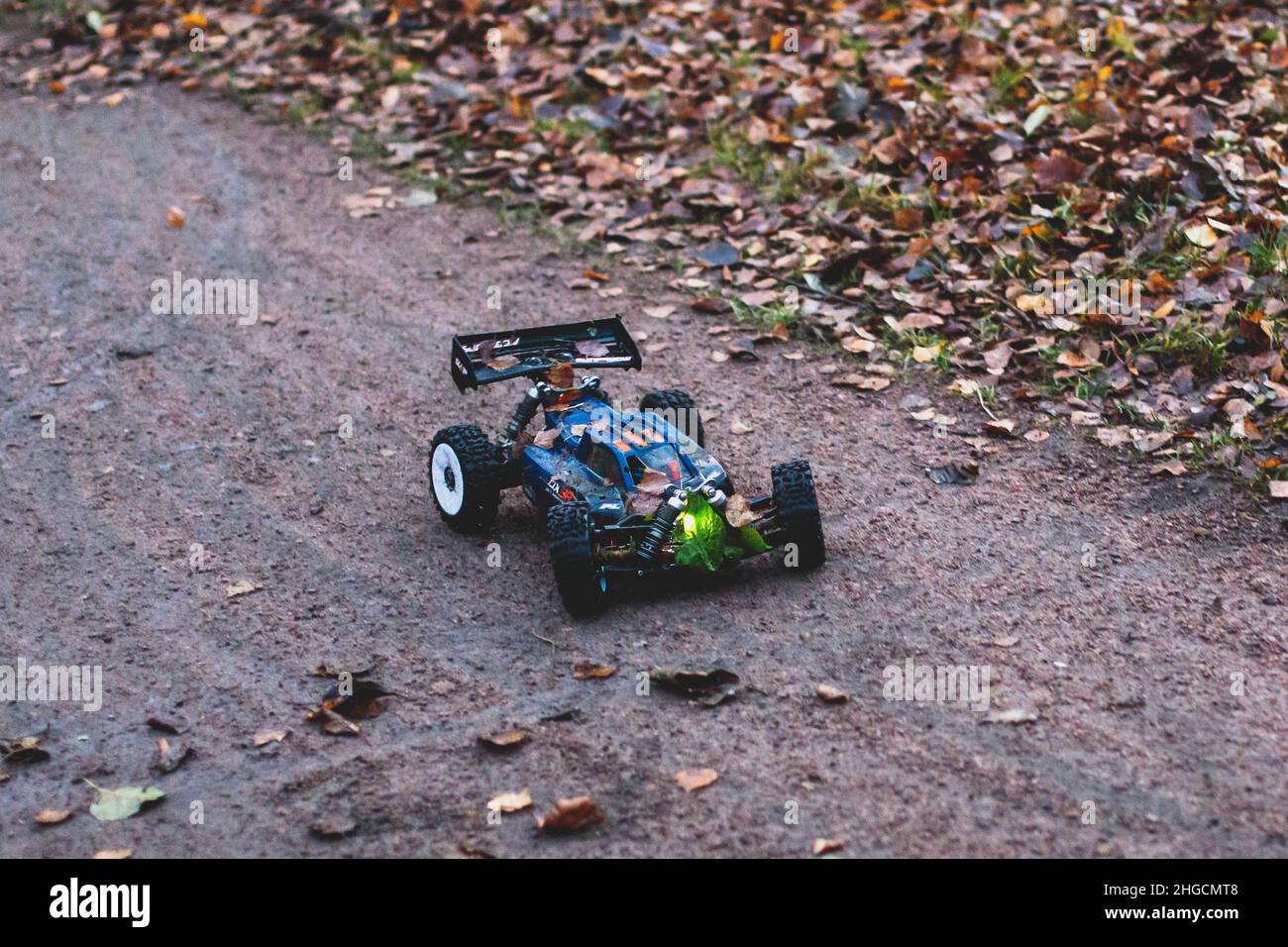 Radio controlled buggies cars race, process of rc wireless model toy