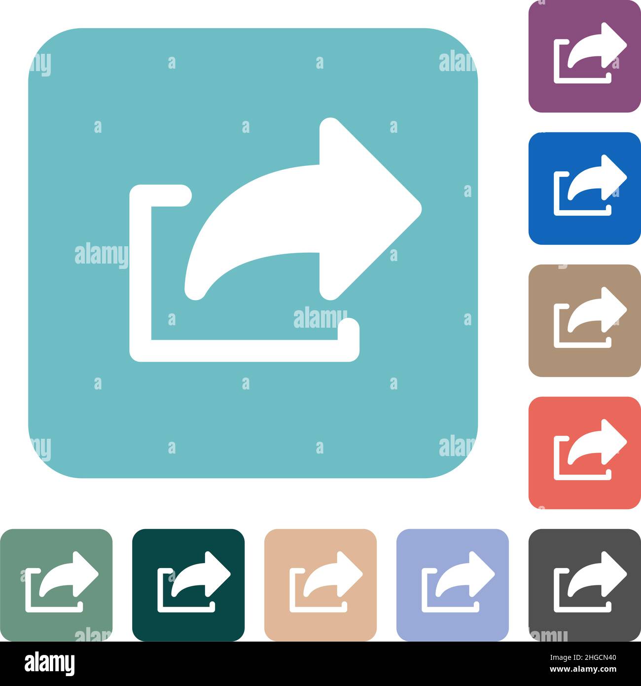 Export symbol solid white flat icons on color rounded square ...