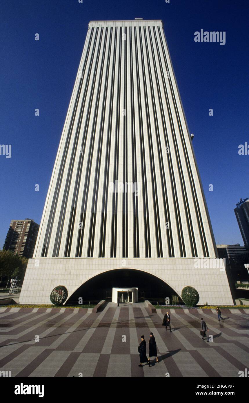 Architecte Minoru Yamasaki Spain Madrid  Picasso tower business district Stock Photo