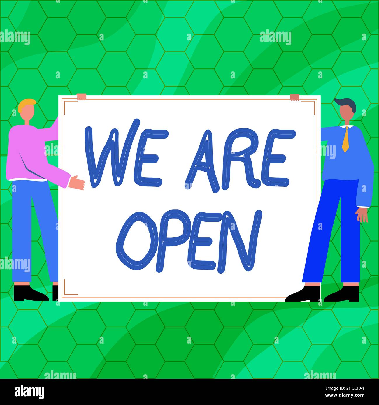 Conceptual display We Are Open. Business concept no enclosing or ...
