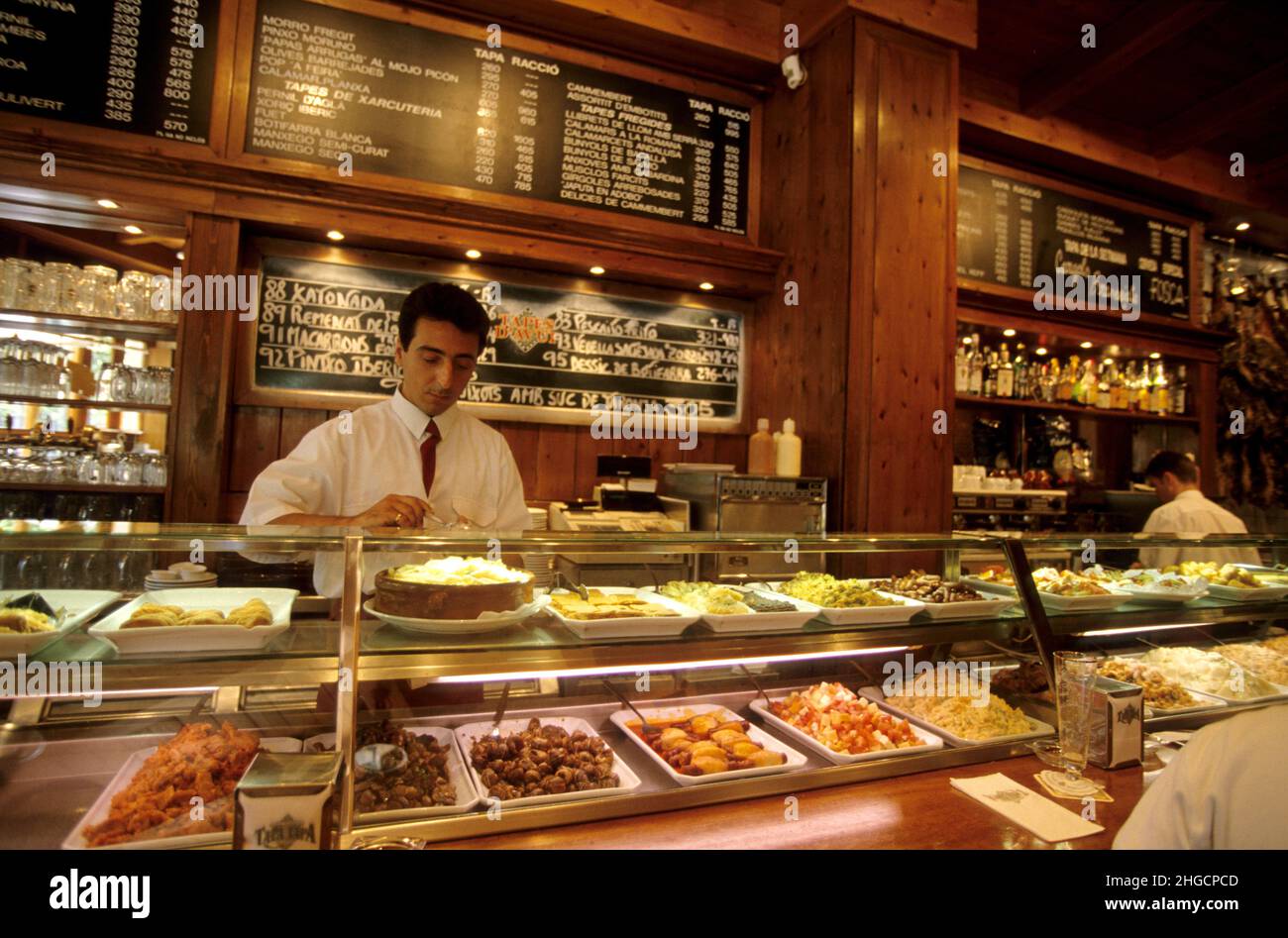 Spain Barcelona tapas restaurant waiter Tapas y tapas paseo de gracias Stock Photo Alamy