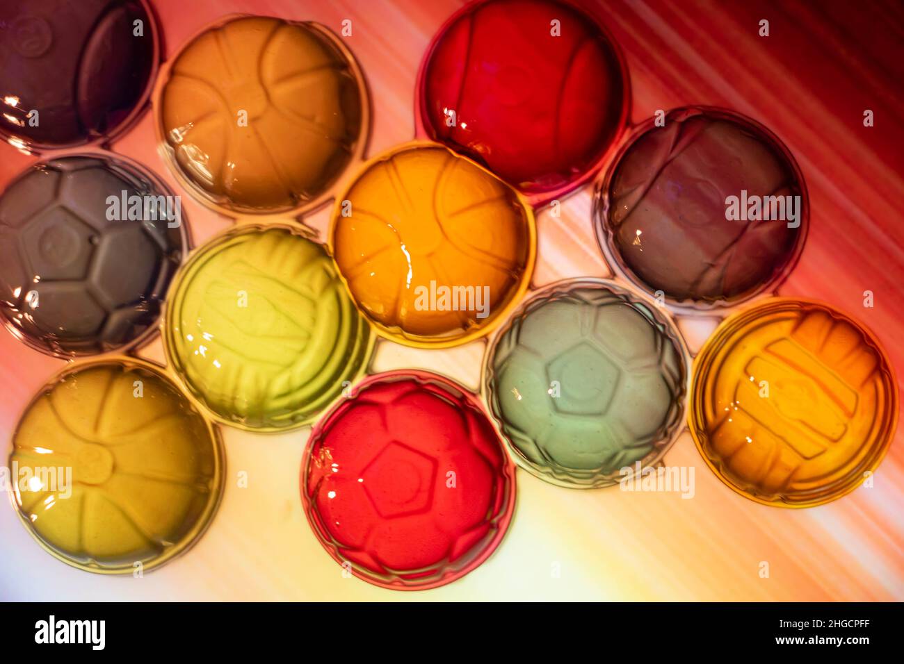 Background of colored jelly beads Stock Photo