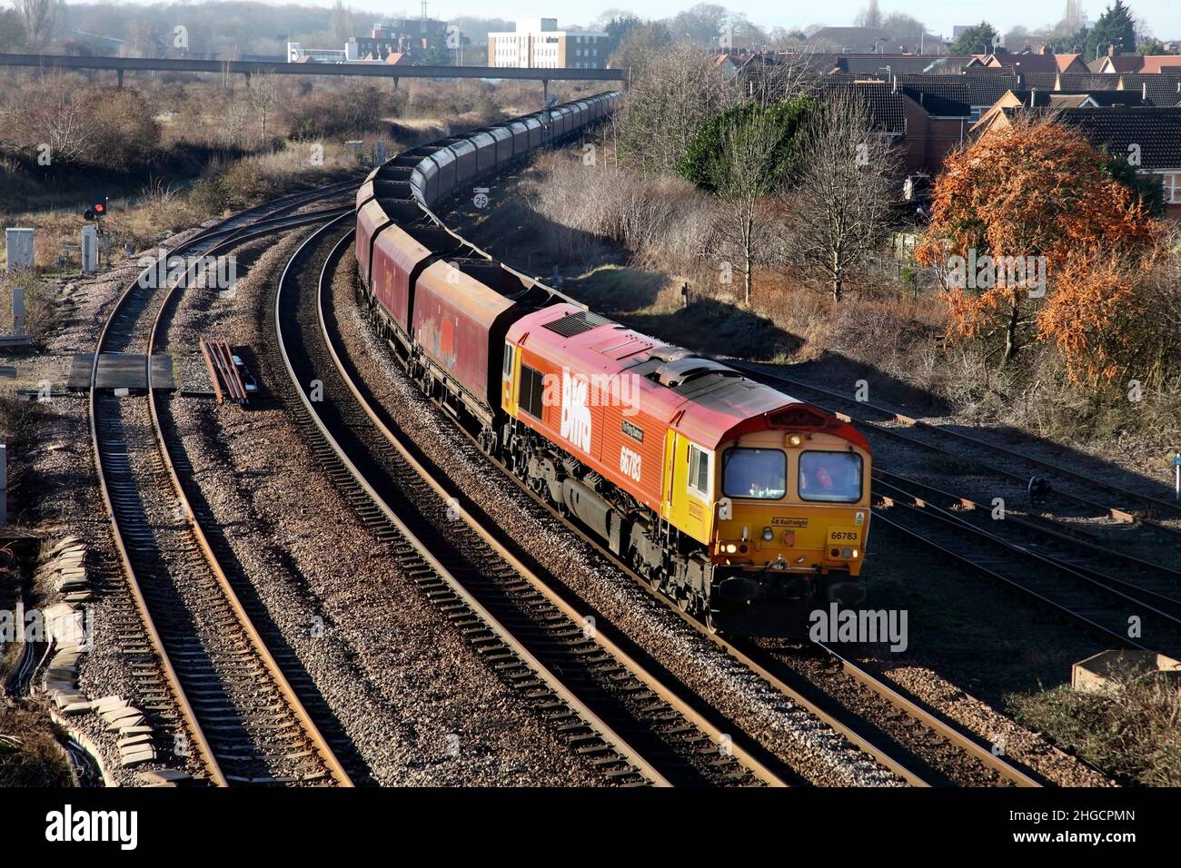 GB Railfreight Class 66 loco 66783 hauls the 6E79 1005 Doncaster to