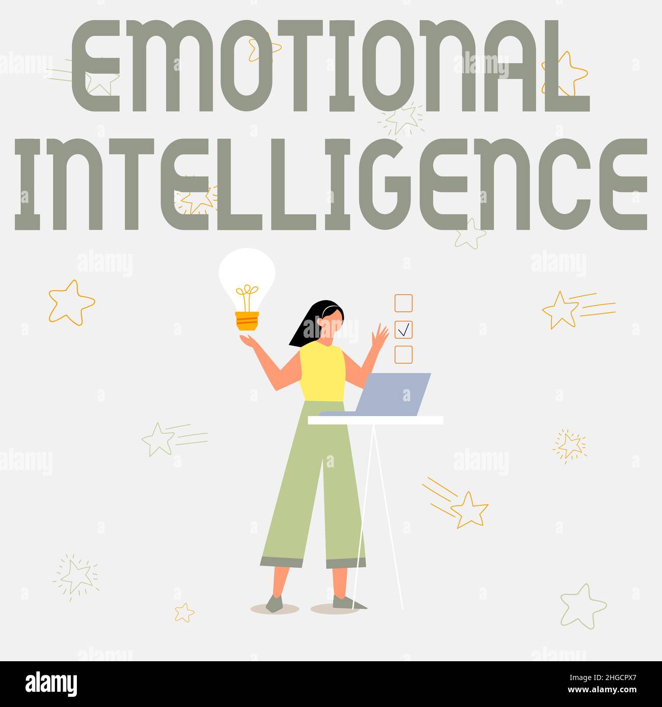 Hand writing sign Emotional Intelligence. Conceptual photo capacity to ...