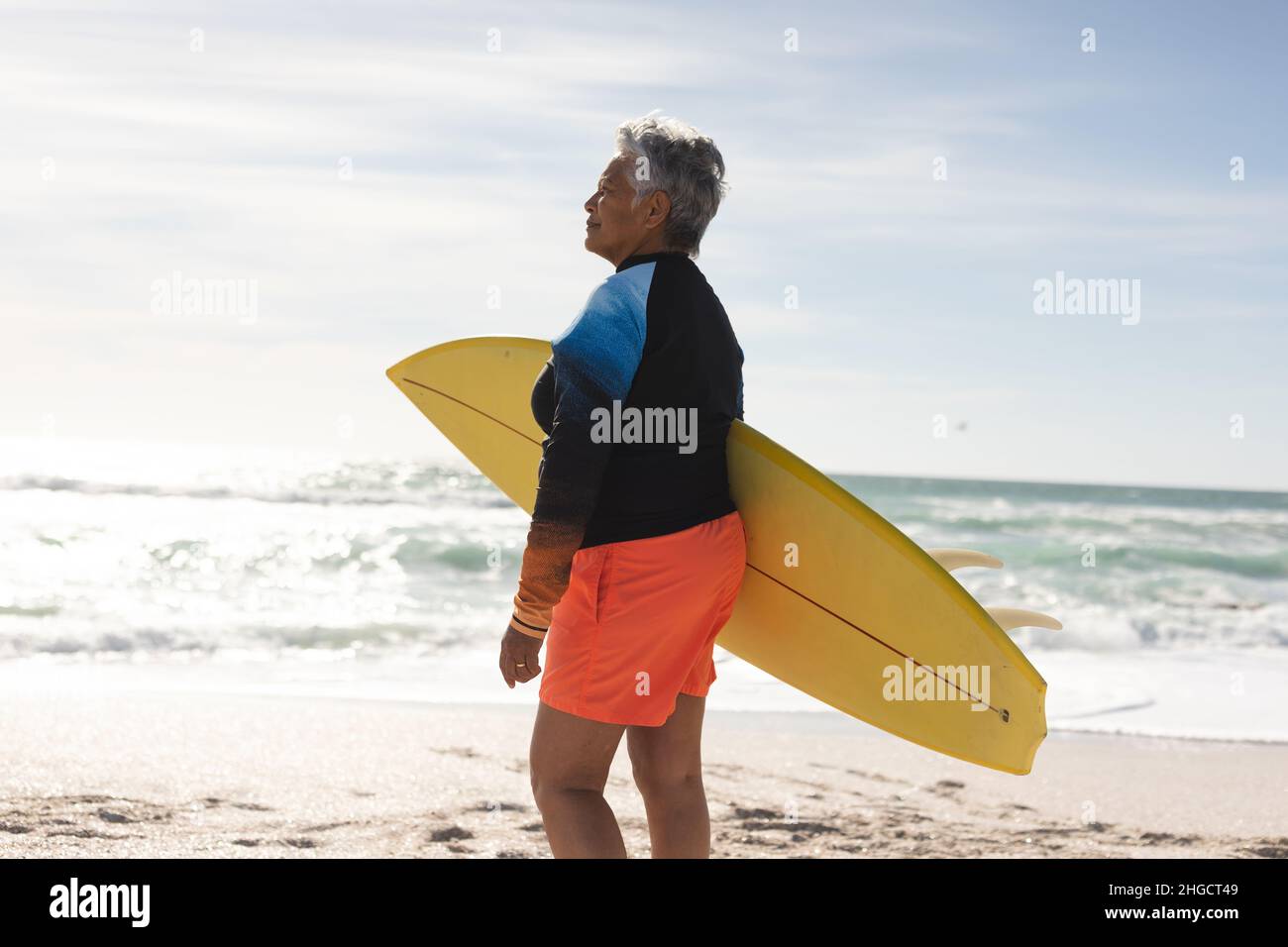 Woman surf surfing beach sunny hi-res stock photography and images - Alamy