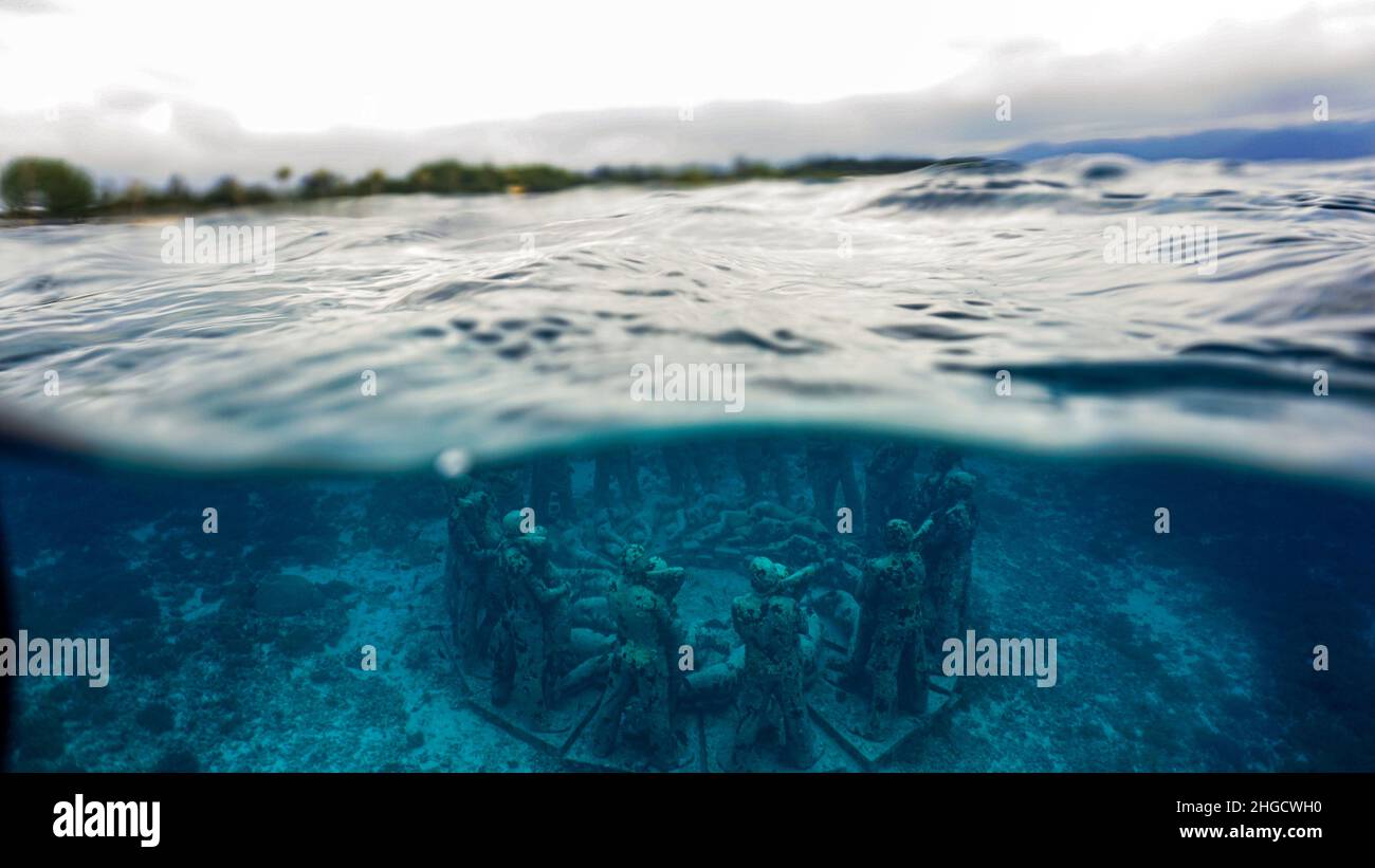 Nest Underwater statues off Gili Meno, Bali, Indonesia Stock Photo Alamy