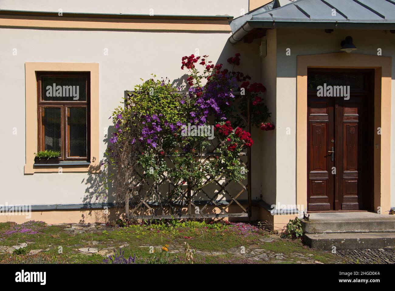 Detail of a residential house in Hukvaldy in Czech republic,Europe Stock Photo
