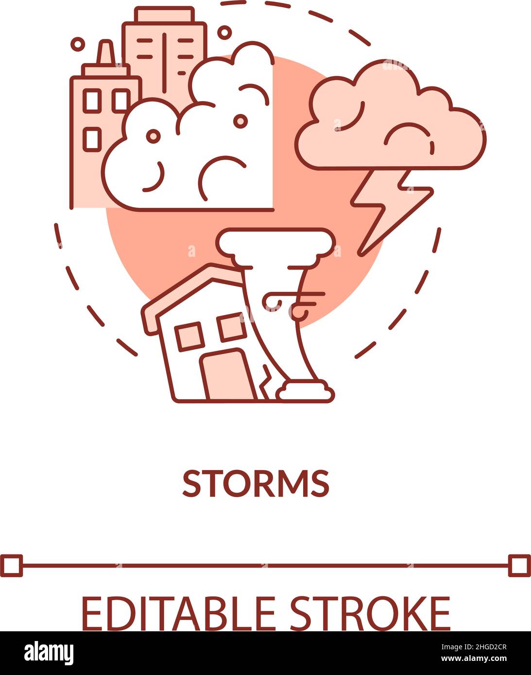 Storms red concept icon Stock Vector Image & Art - Alamy