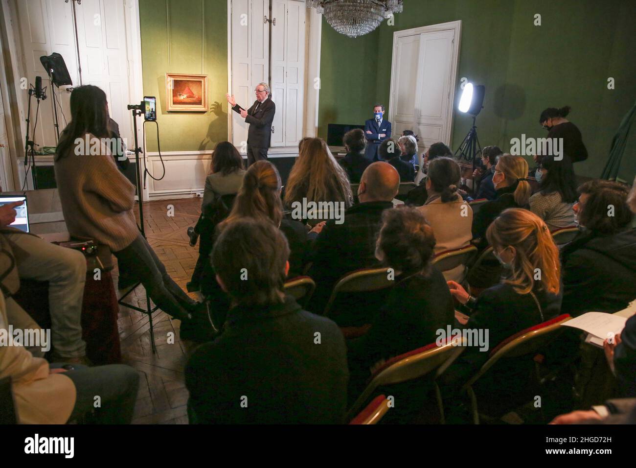 Paris, France. 20th Jan, 2022. Presentation of the painting ‘A Basket