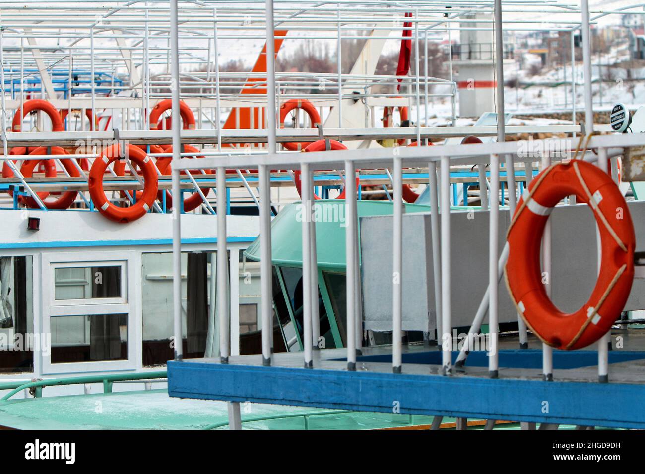 Boat Safety Throw Rings Stock Photo Alamy