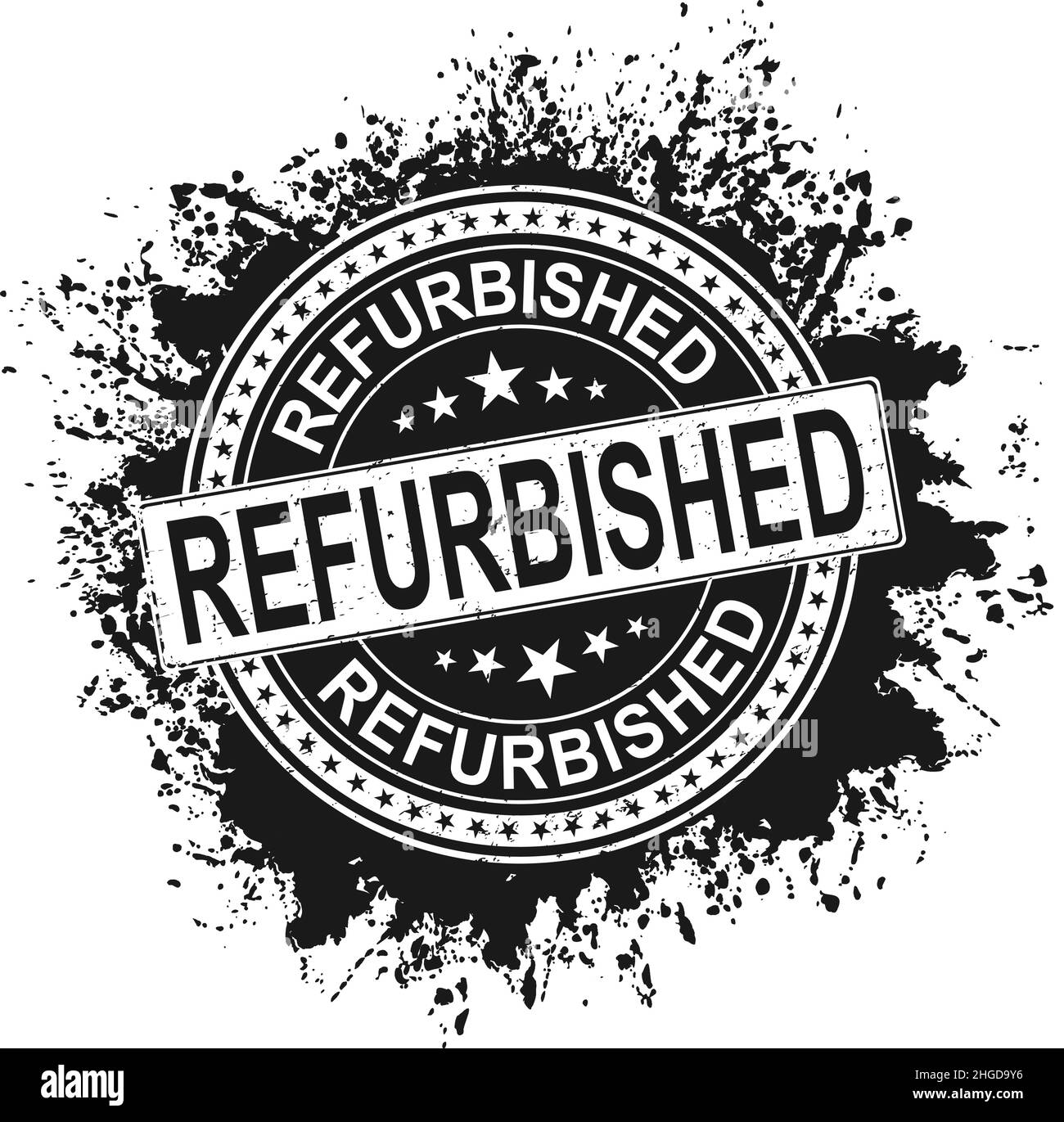 Refurbished product vector rubber stamp vector illustration on white