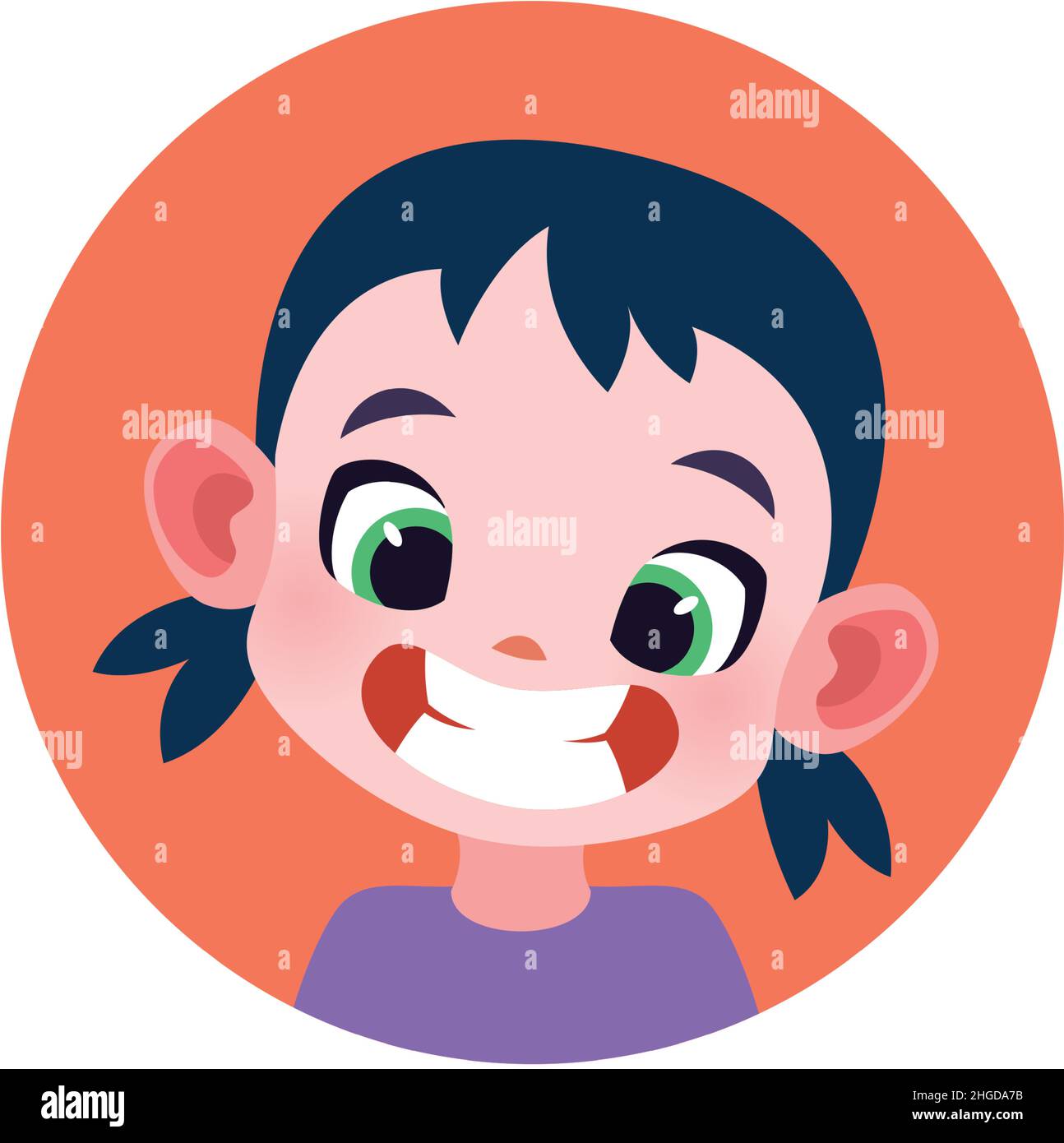 Happy girl avatar. Funny child profile picture Stock Vector Image & Art - Alamy Happy girl avatar. Funny child profile picture Stock Vector Image & Art - Alamy