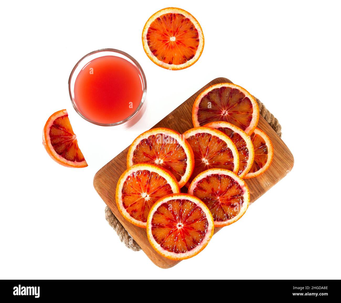 Orange juice with red background hires stock photography and images
