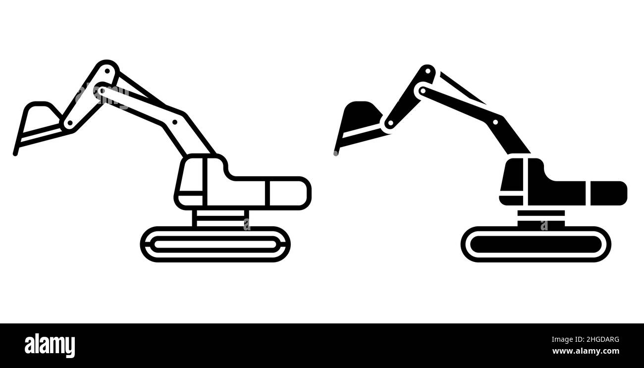 Caterpillar backhoe loader Stock Vector Images - Alamy