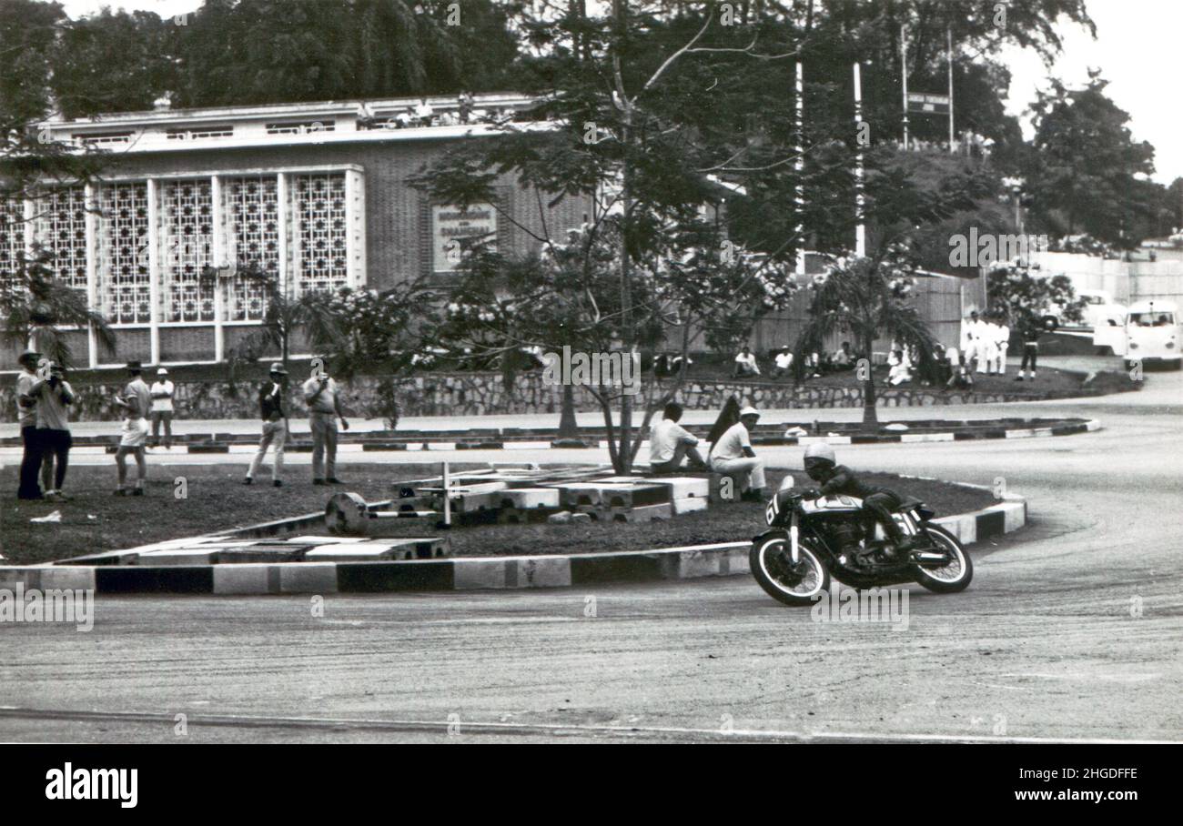 Singapore road races through the villages and countryside bike number