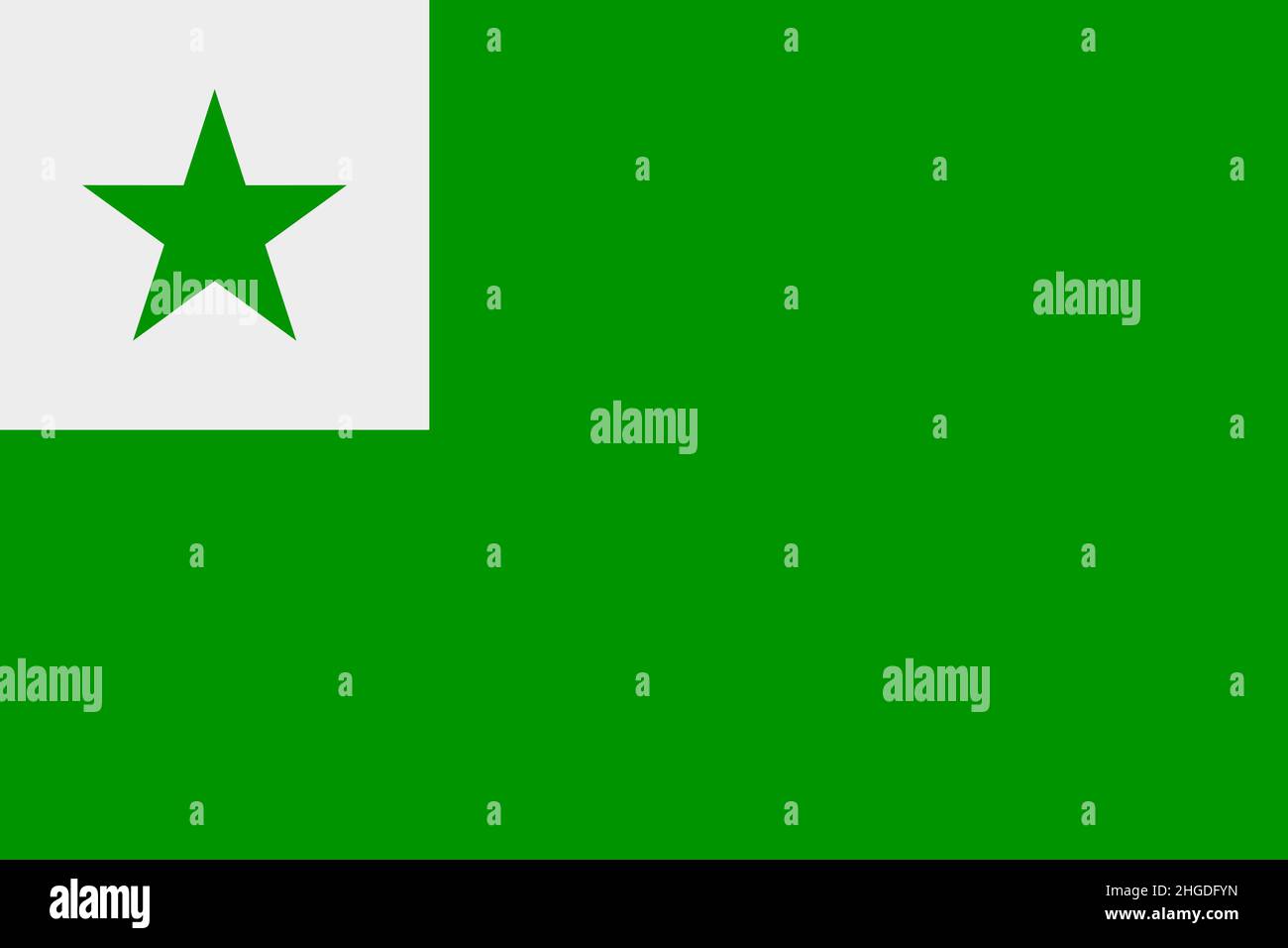 Flag of Esperanto vector sign. Artificial language Stock Vector