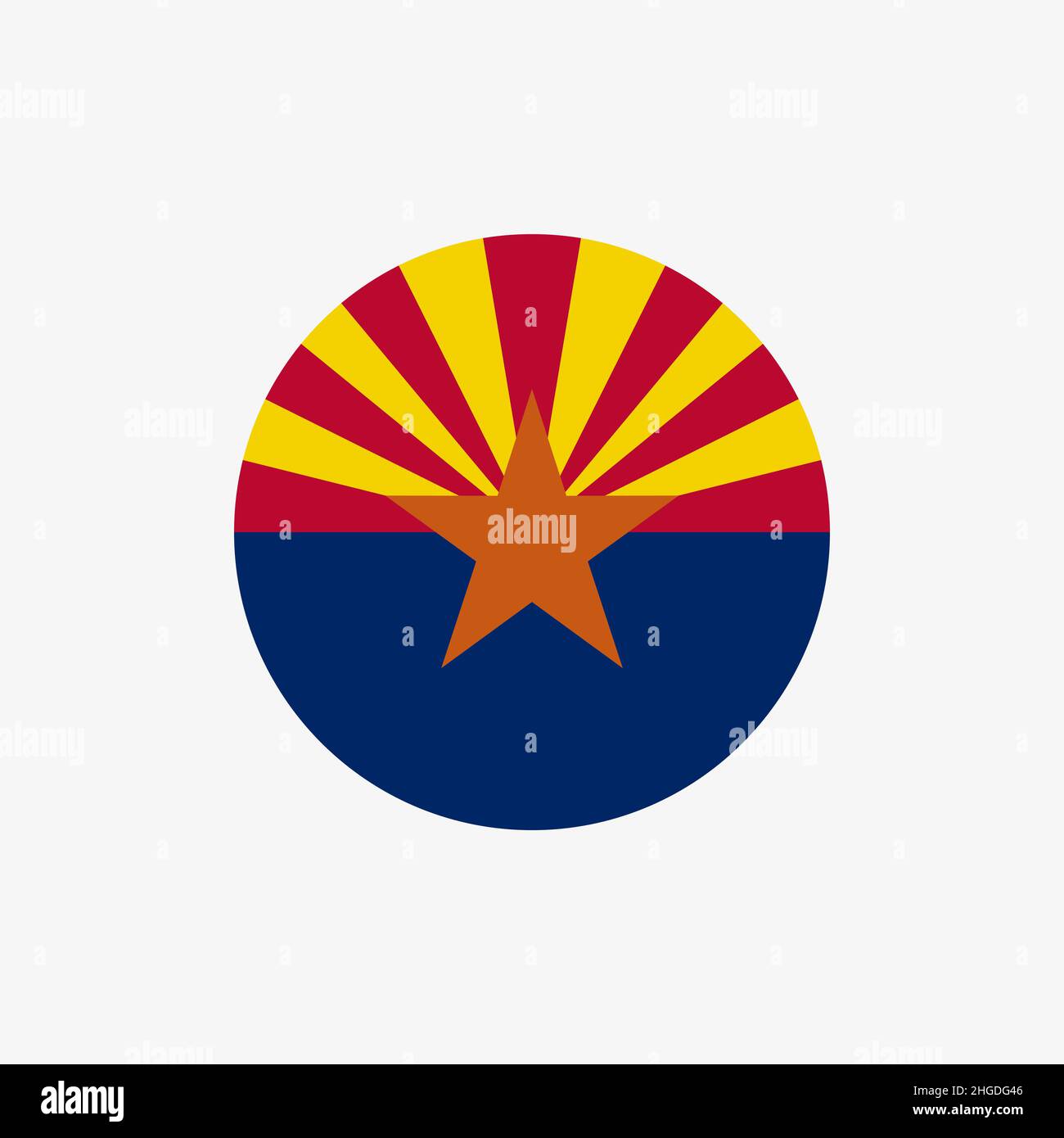 The flag of Arizona in a circle Stock Vector Image & Art - Alamy