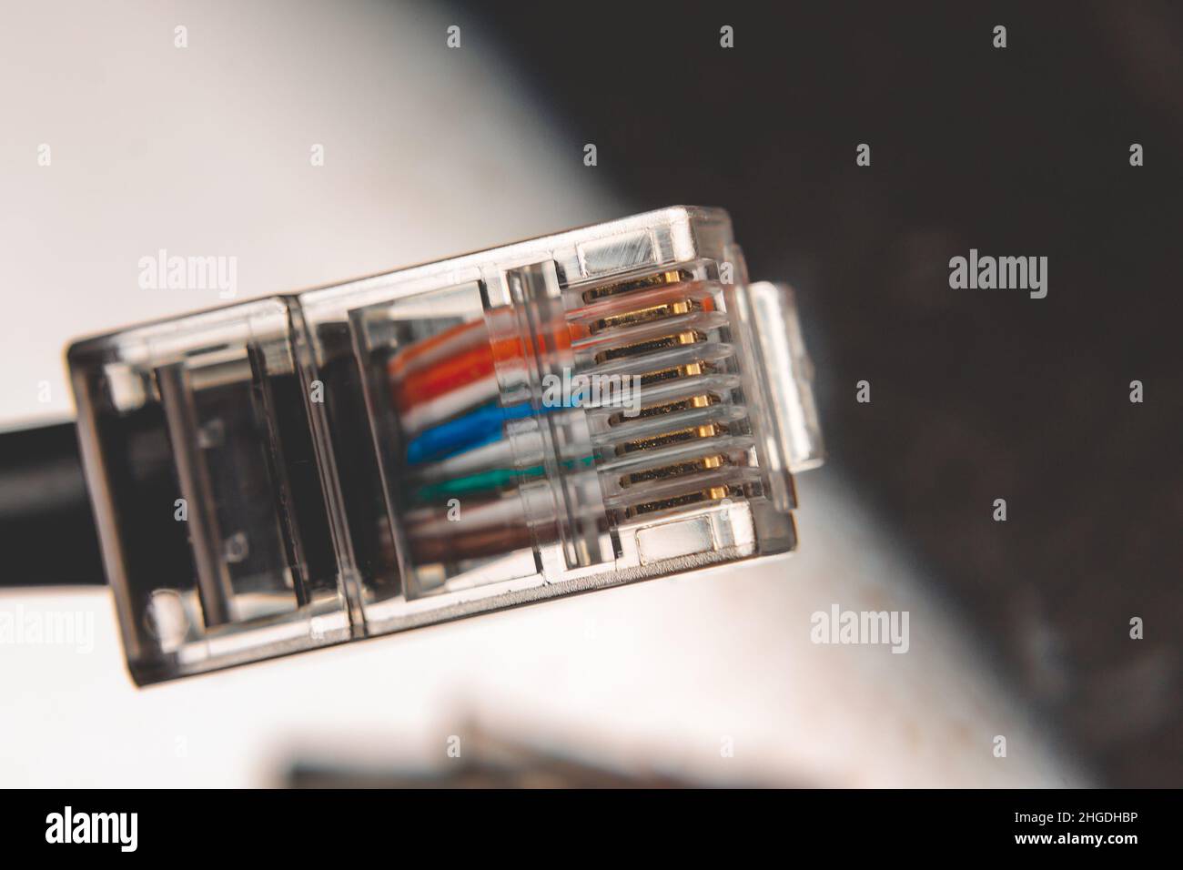 Close up shot of the wires in an cable Stock Photo Alamy