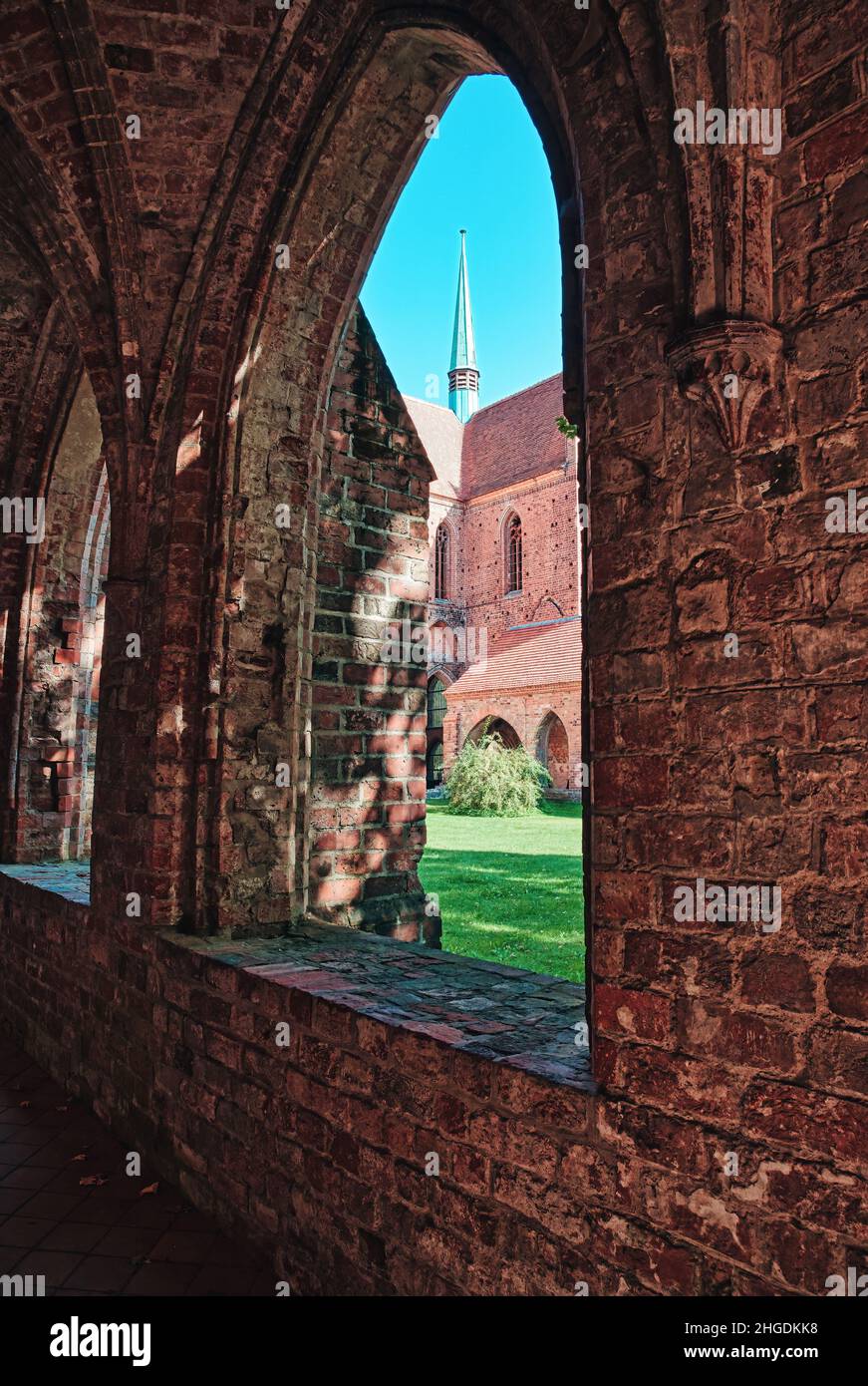 Former Cistercian Chorin Monastery, Cloister, Brandenburg, Germany Stock Photo
