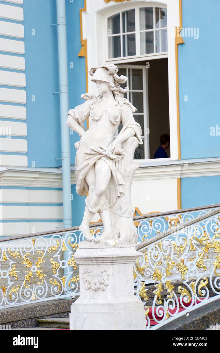 Exterior of The Catherine Palace Pushkin Saint Petersburg Russia Stock Photo