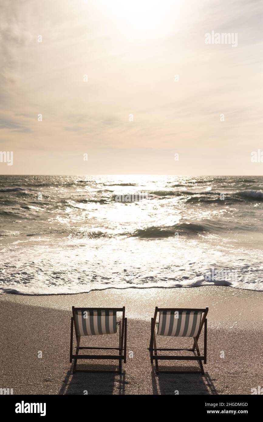 Two chairs sea hi-res stock photography and images - Alamy