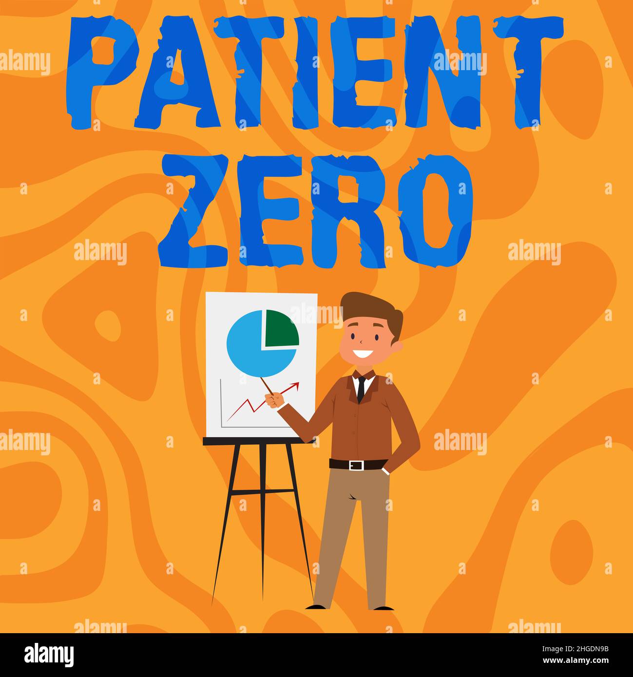 Writing displaying text Patient Zero, Word for primary disease carrier