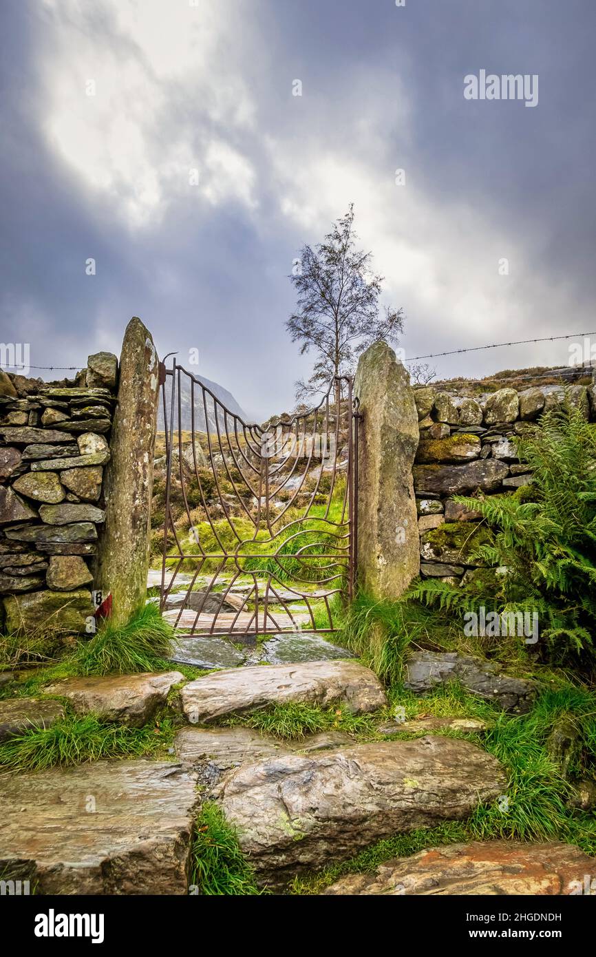 Stunning landscape Snowdonia National Park, North Wales. Stock Photo