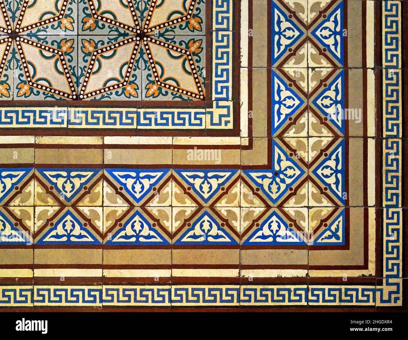 Famous Rio Tile Ancient hydraulic tiles, frame with corner, Rio de Janeiro Stock Photo ...