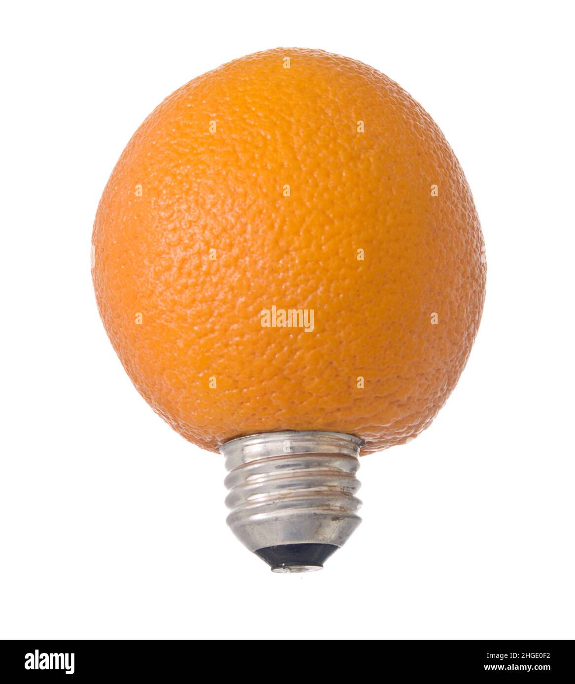 Orange as a light bulb Stock Photo Alamy