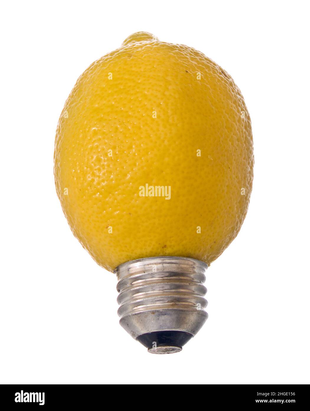 Lemon as a light bulb Stock Photo Alamy