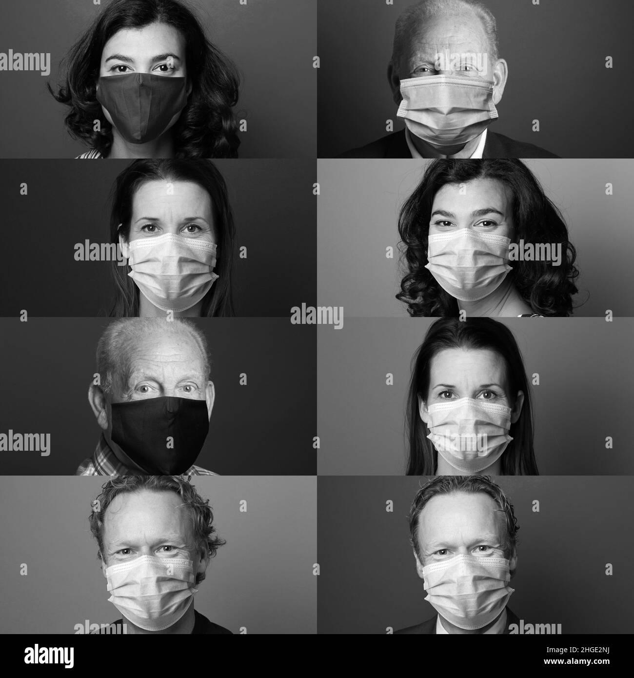 Sick woman wearing mask Black and White Stock Photos & Images - Alamy