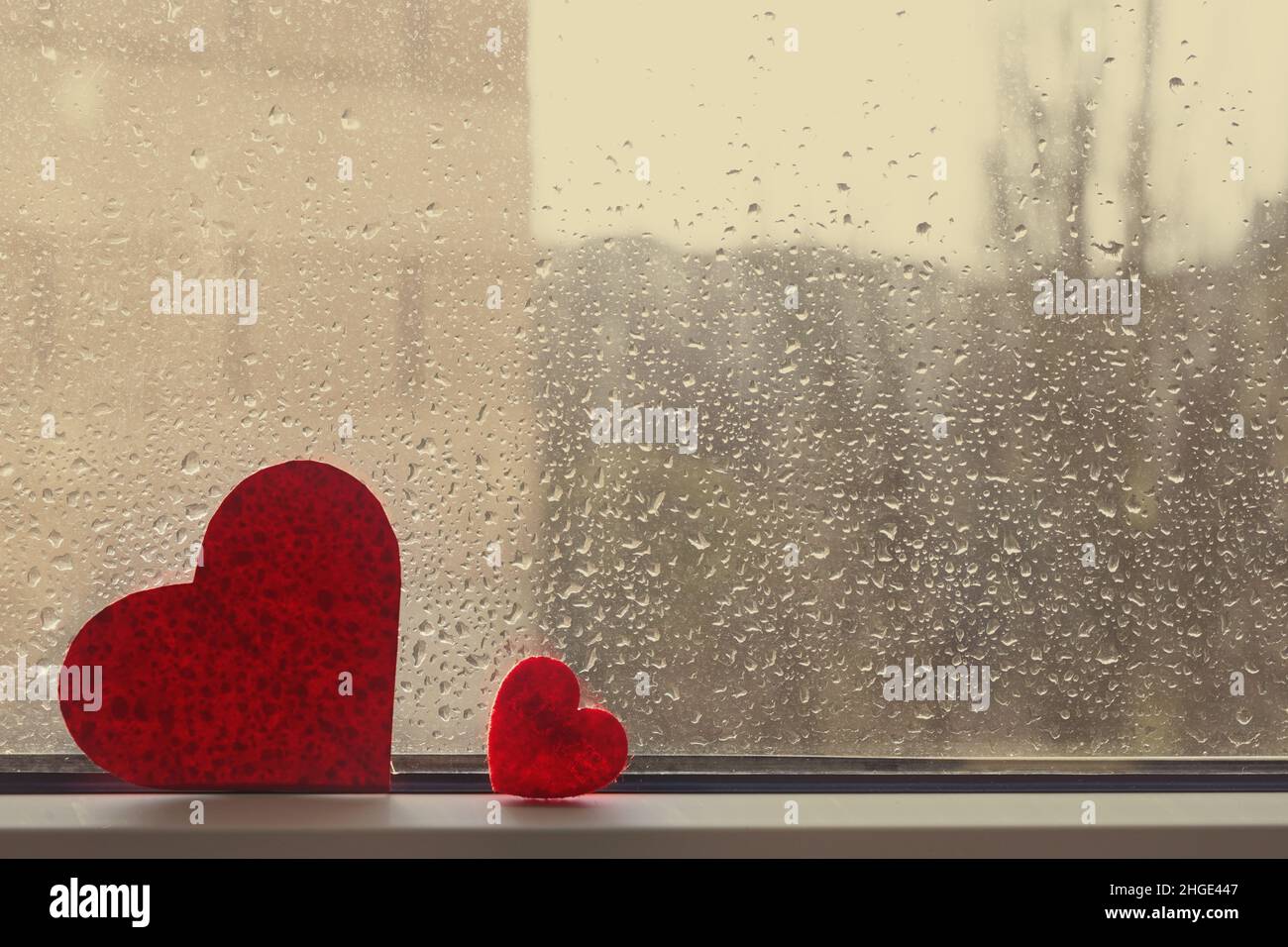 Valentines day, Red Heart from paper. Good Holiday Card Stock Photo - Alamy