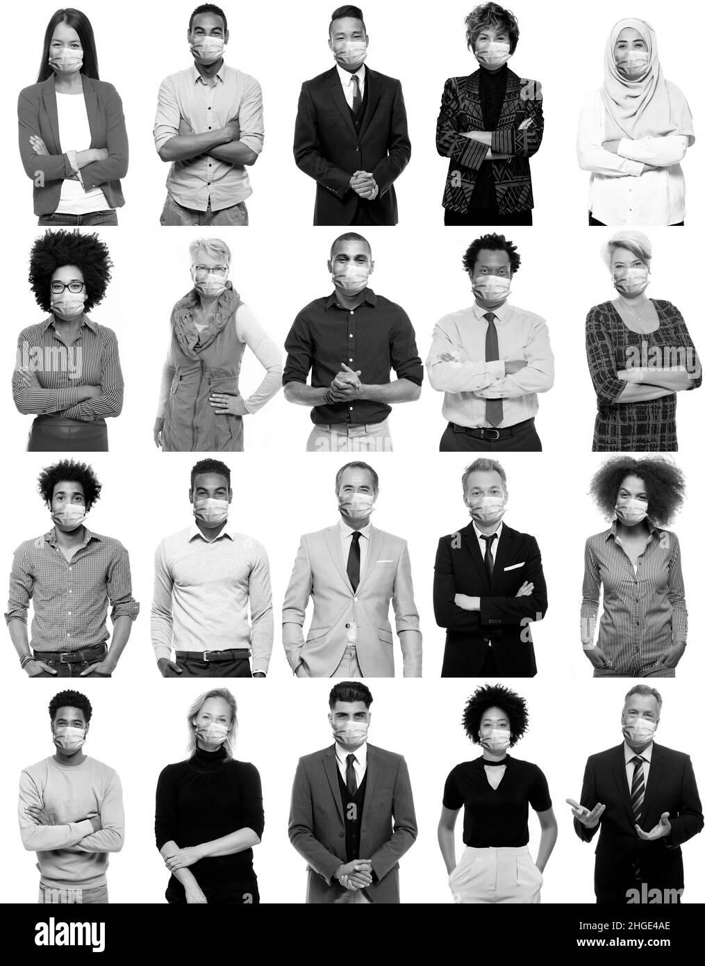 Beautiful people wearing a mouth mask Stock Photo - Alamy