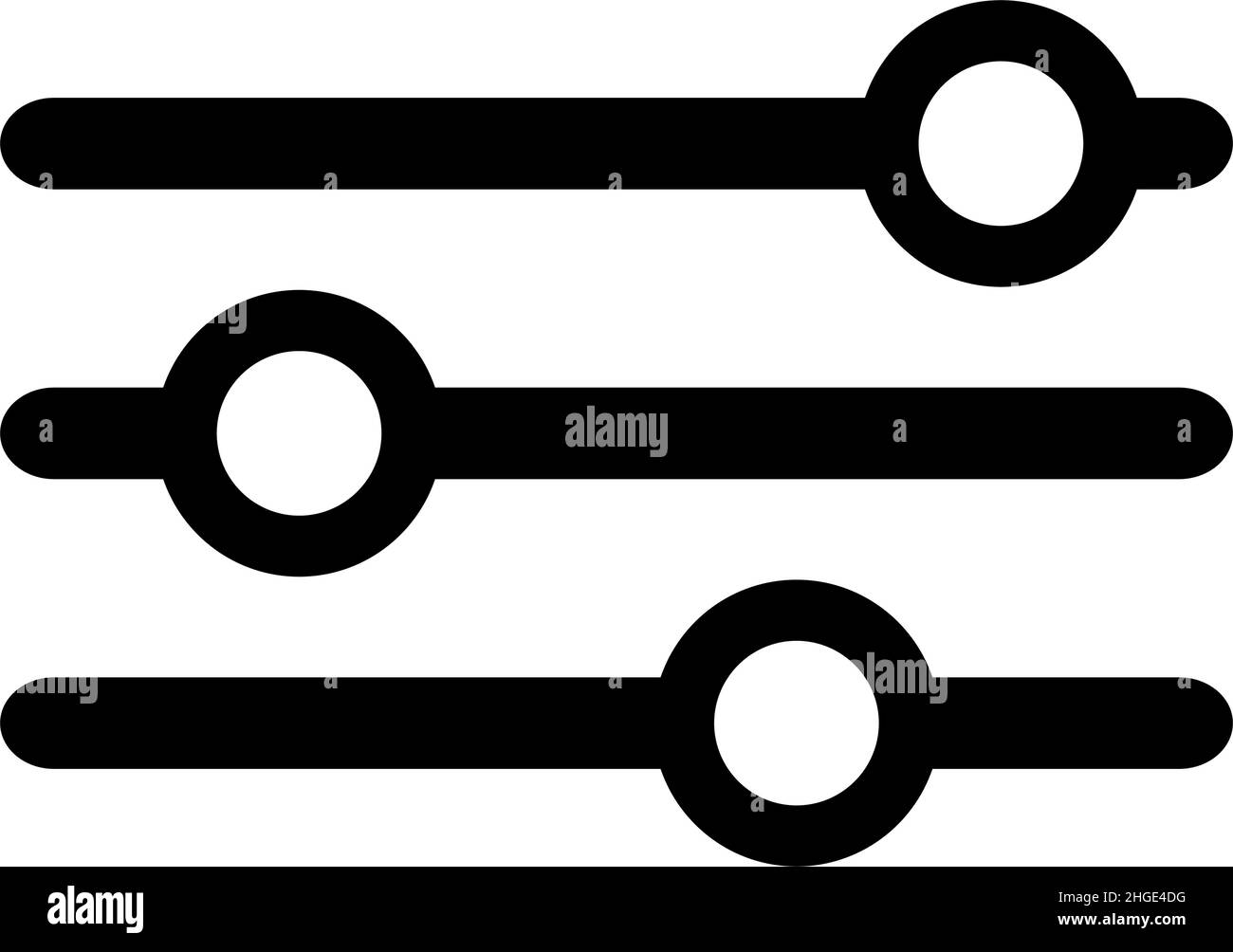 Settings thin line icon. Vector illustration isolated on white ...