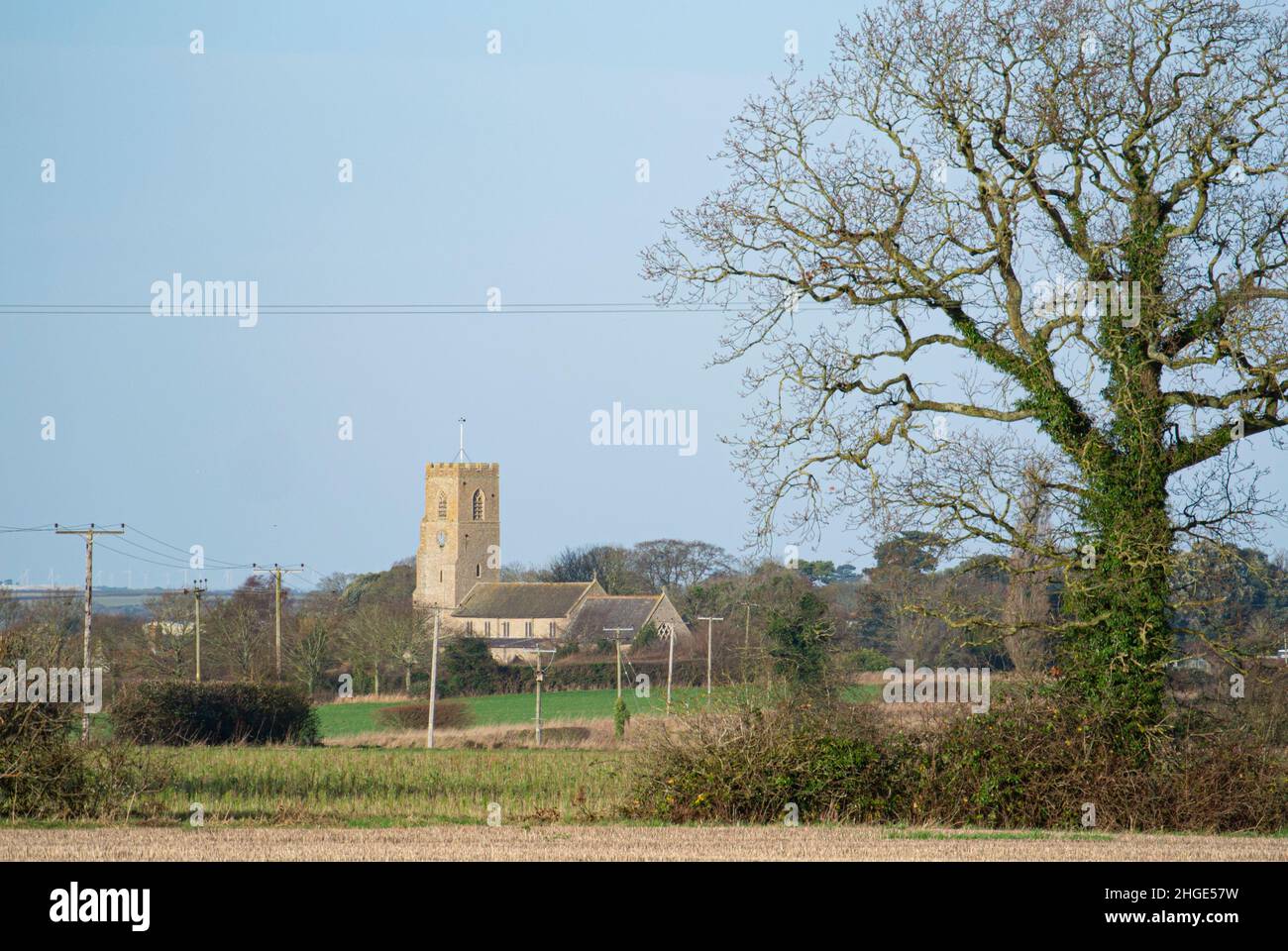 Parish Church amongst countryside Stock Photo - Alamy
