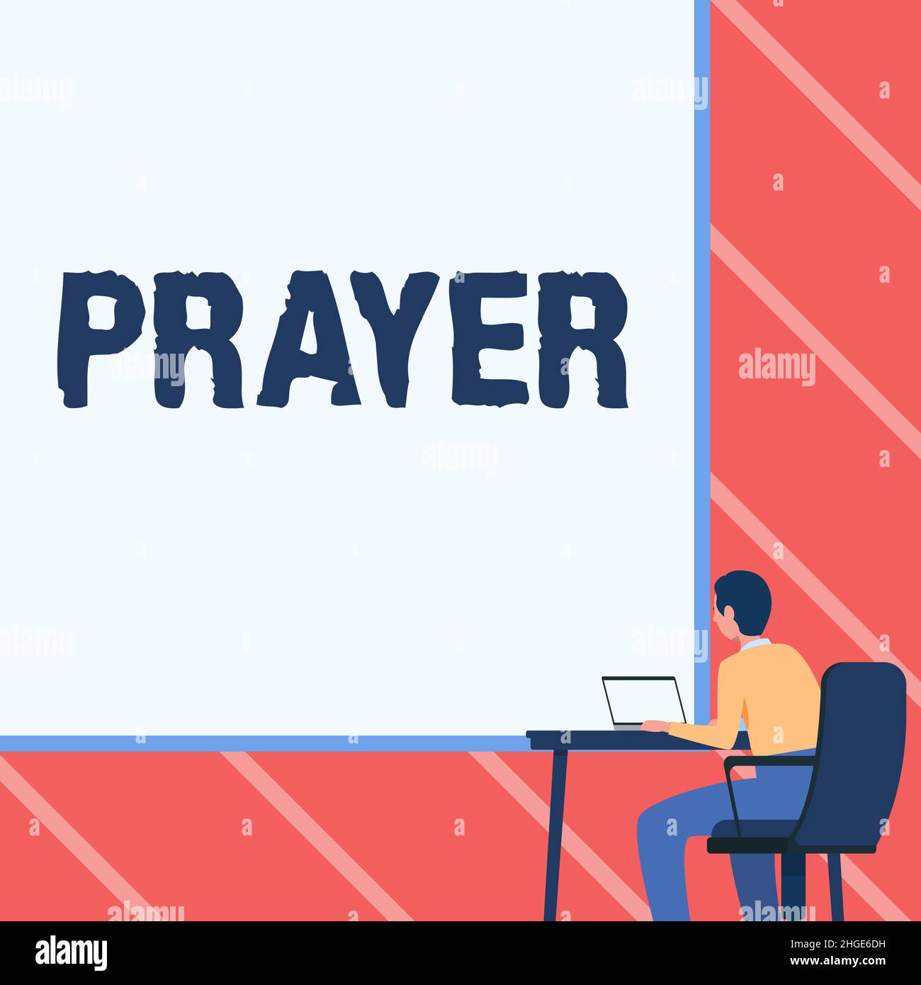 Sign displaying Prayer, Word Written on solemn request for help or