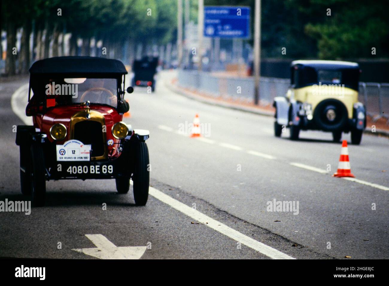 Archives 80ies Lyon's 6 hours motor race, Lyon, France, 1987 Stock