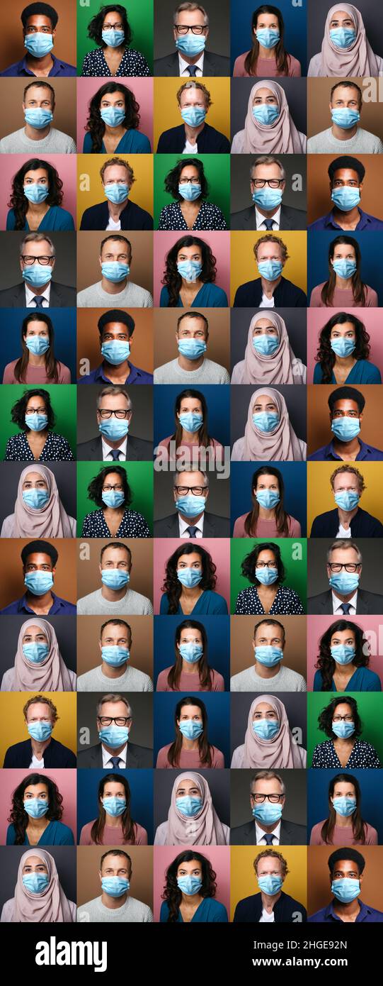 Beautiful people wearing a mouth mask Stock Photo - Alamy