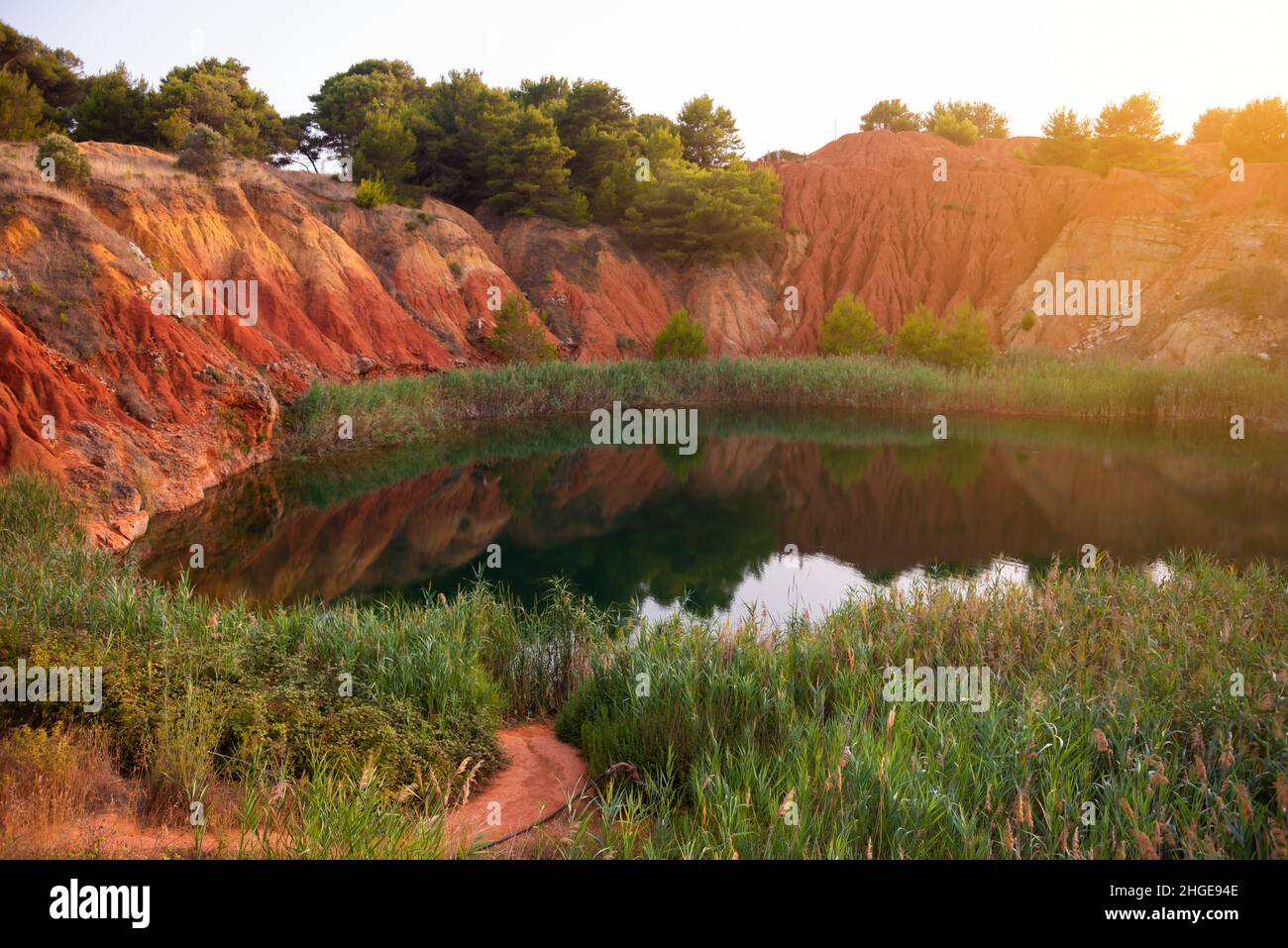 Bauxite pond hi-res stock photography and images - Alamy