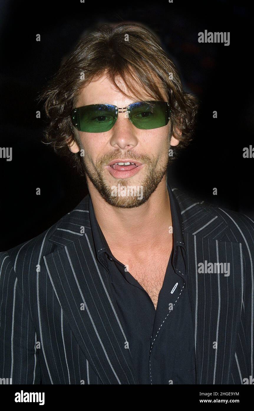 Jamiroquai at the Star Wars premiere in London 14th May 2002. Stock Photo