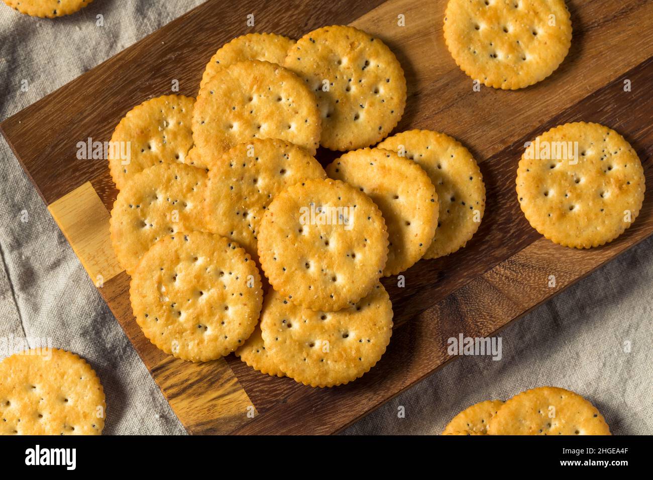 Healthy Brown Round Whole Wheat Crackers on a Platter Stock Photo Alamy