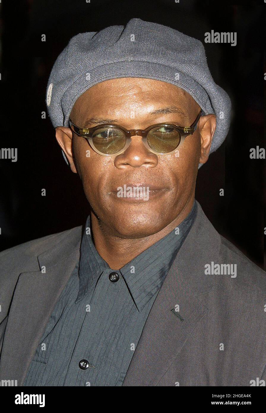Samuel L Jackson at the Star Wars premiere in London 14th May 2002. Stock Photo