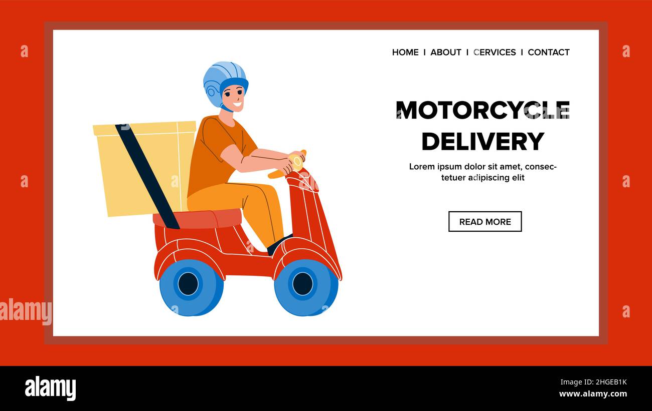 Motorcycle delivery vector Stock Vector Image & Art Alamy
