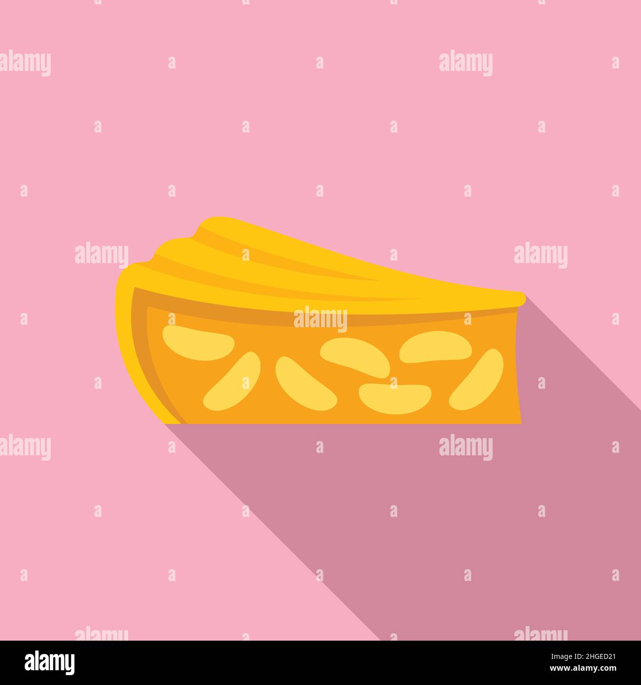 Sweet apple pie icon flat vector. Dessert cake. Fruit cake Stock Vector ...