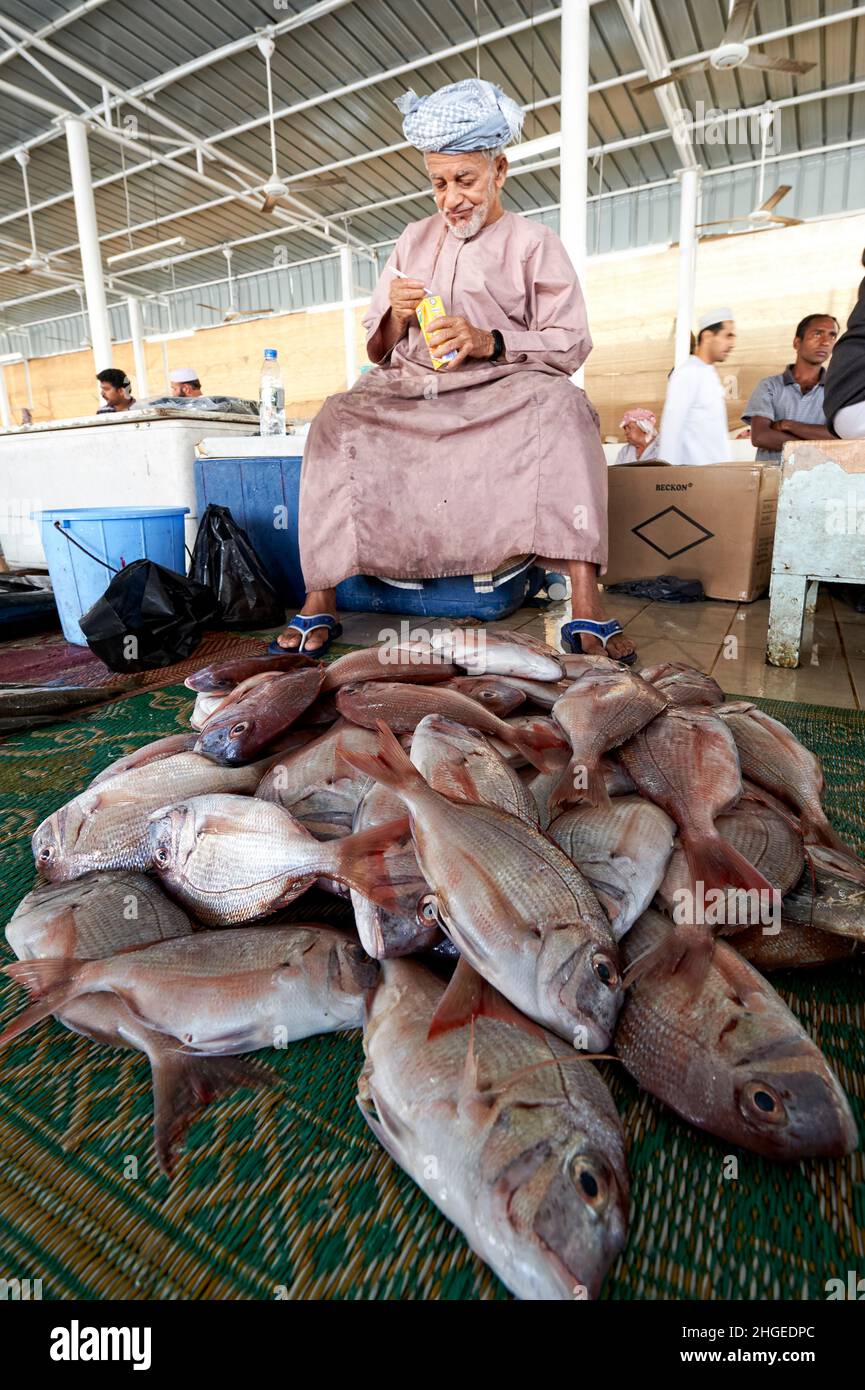 Oman. Muscat. The Fish Market Stock Photo Alamy