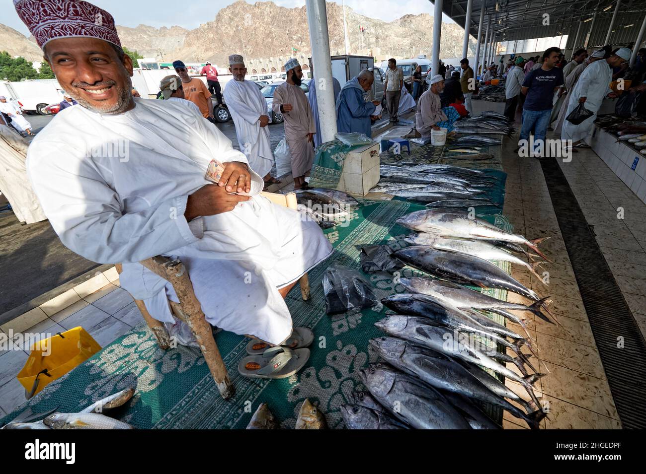 Oman. Muscat. The Fish Market Stock Photo Alamy