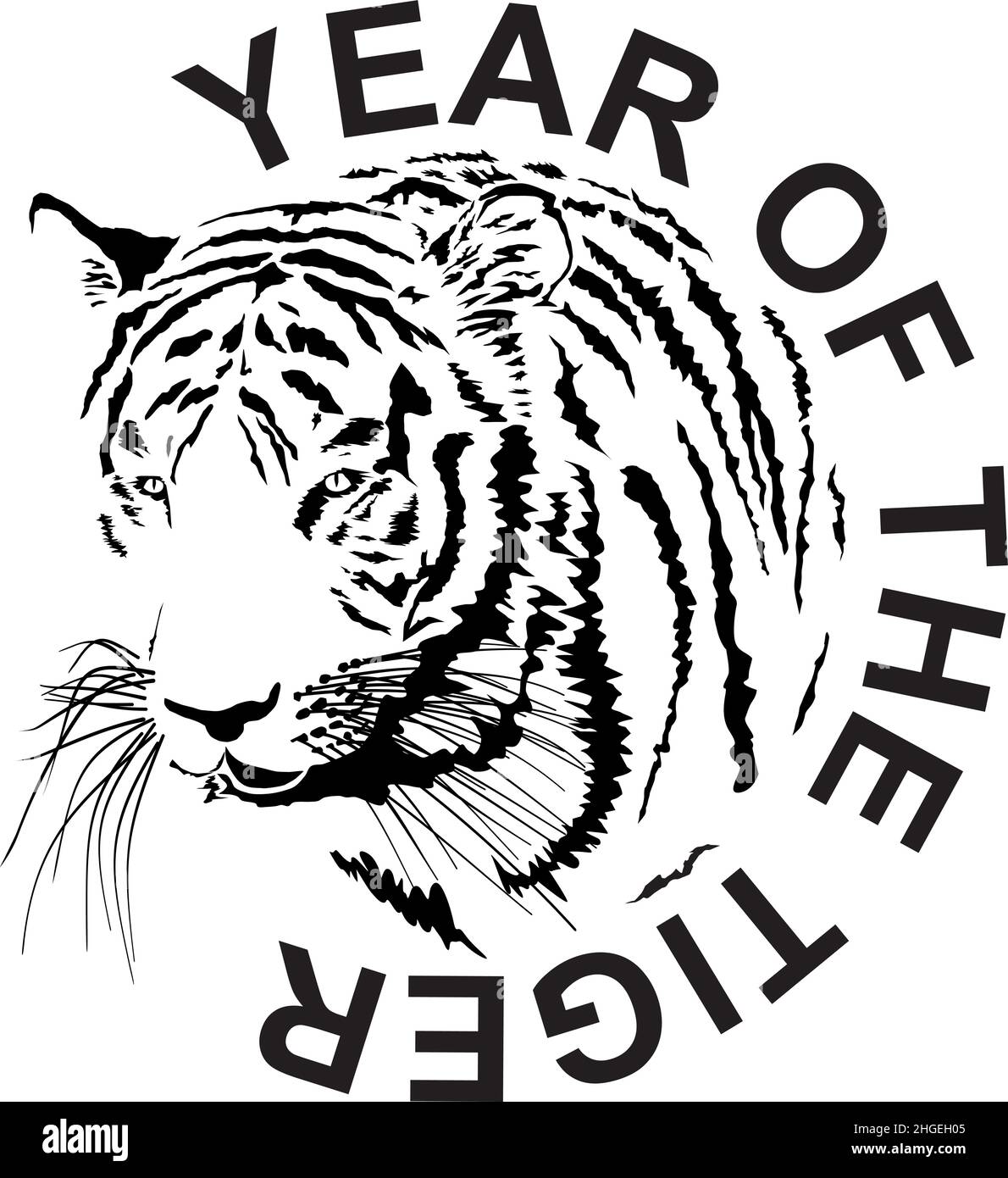 YEAR OF THE TIGER Stock Vector