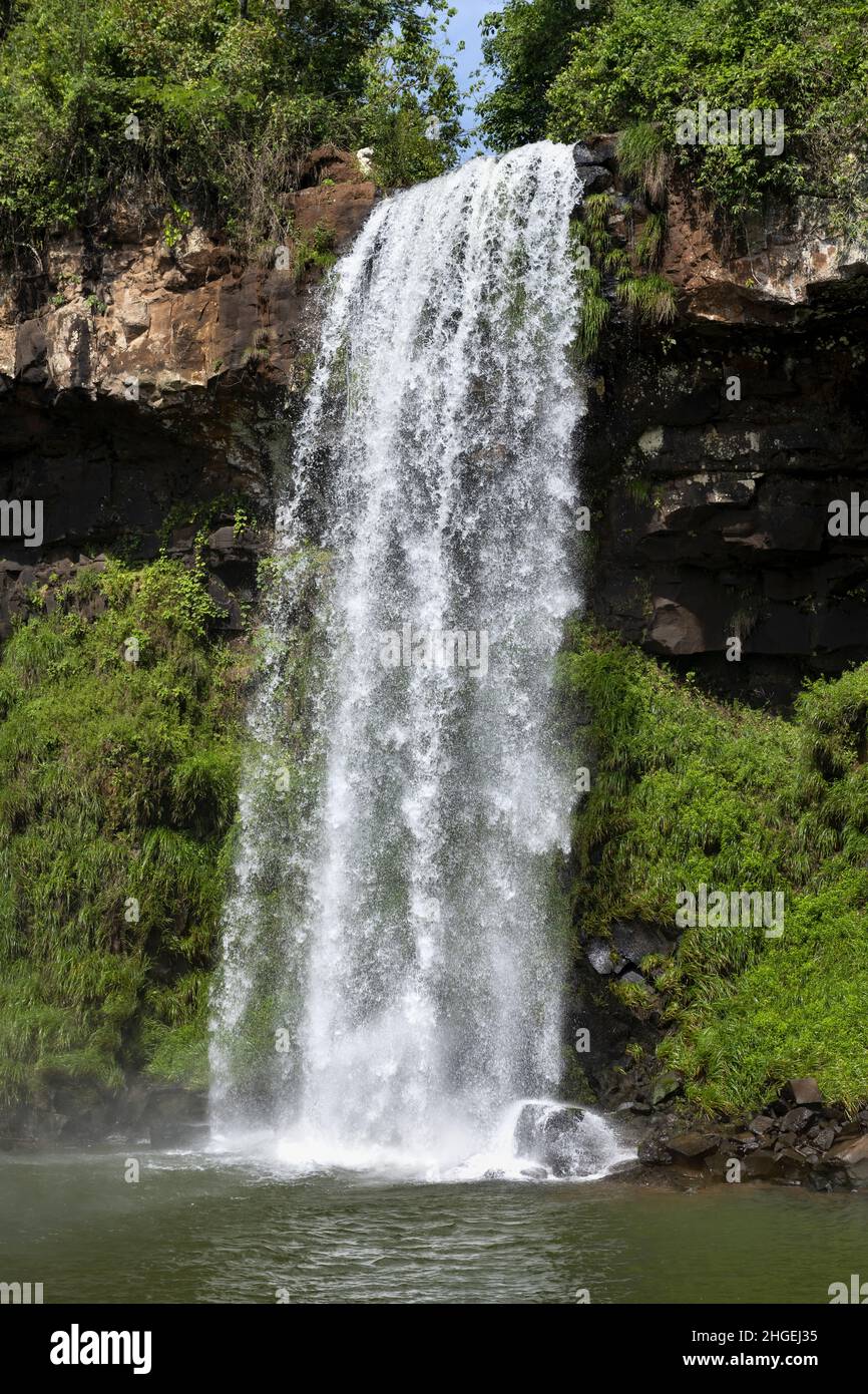 Iguazu waterfalls on the border Argentina-Brazil Stock Photo