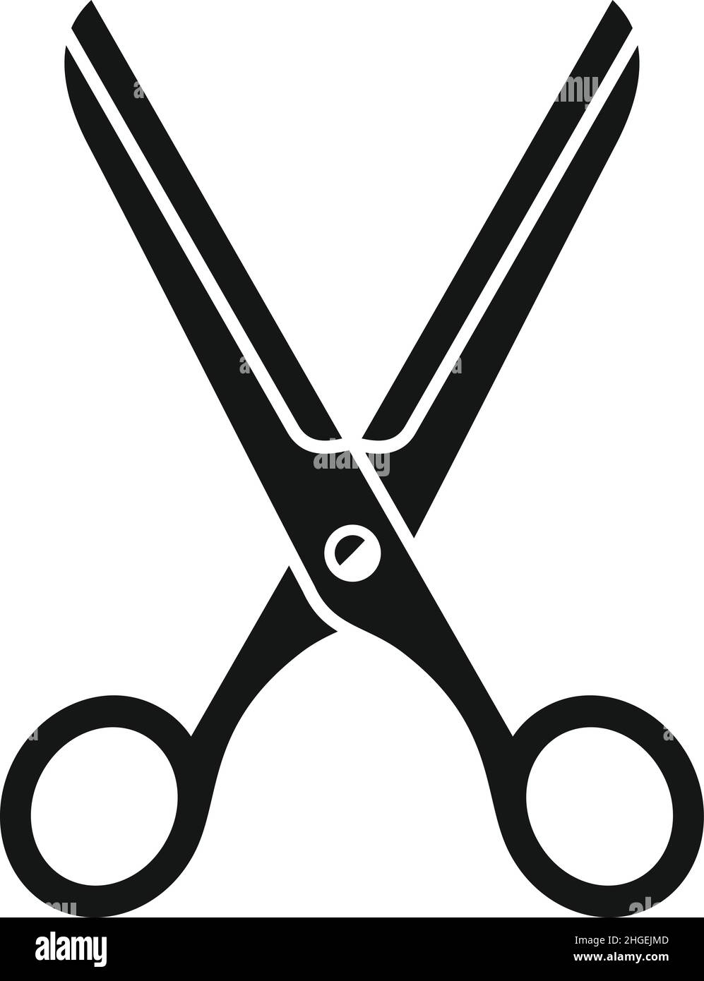 Clothing repair scissors icon simple vector. Tailor machine. Sew thread ...