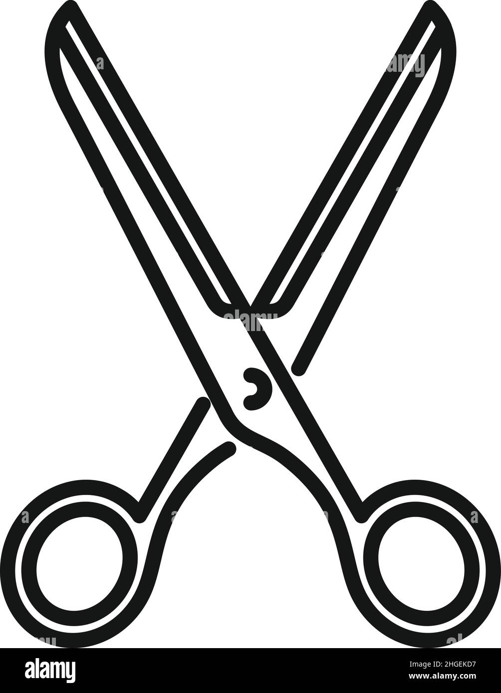 Clothing repair scissors icon outline vector. Tailor machine. Sew
